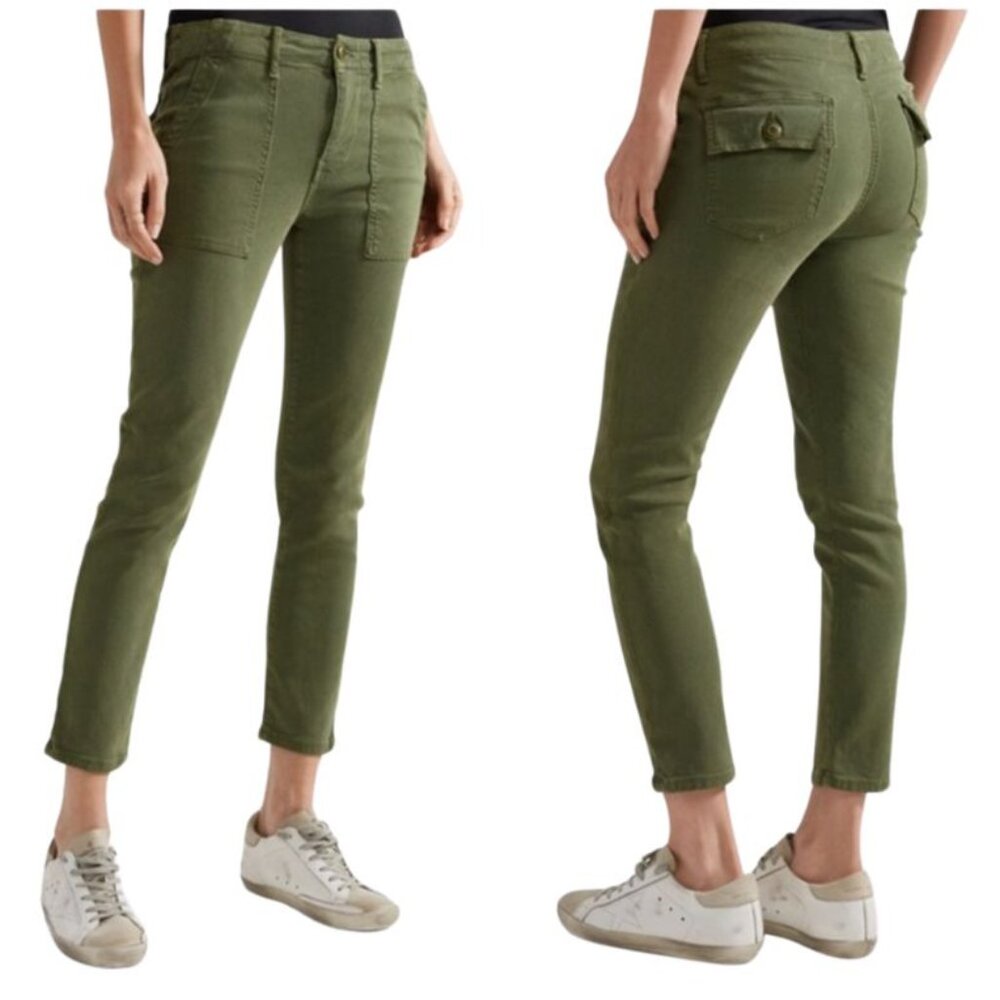 NWT The Great The Skinny Armies Olive Green Sz 26 Utility Lyocell Cotton Cargo
